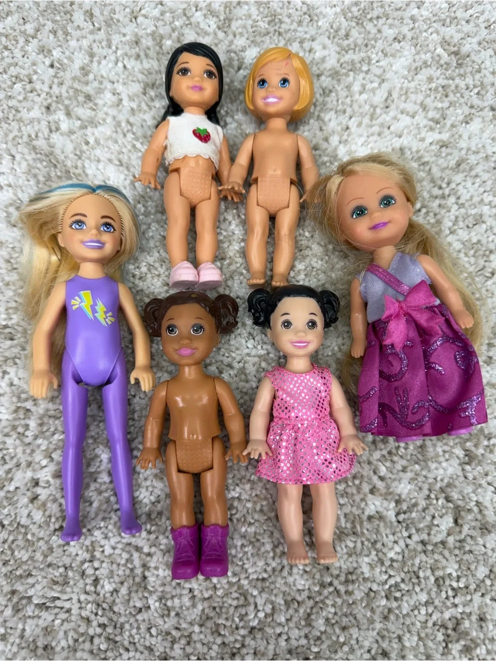 Barbie Chelsea and Friends Various Small Barbie Doll Bundle